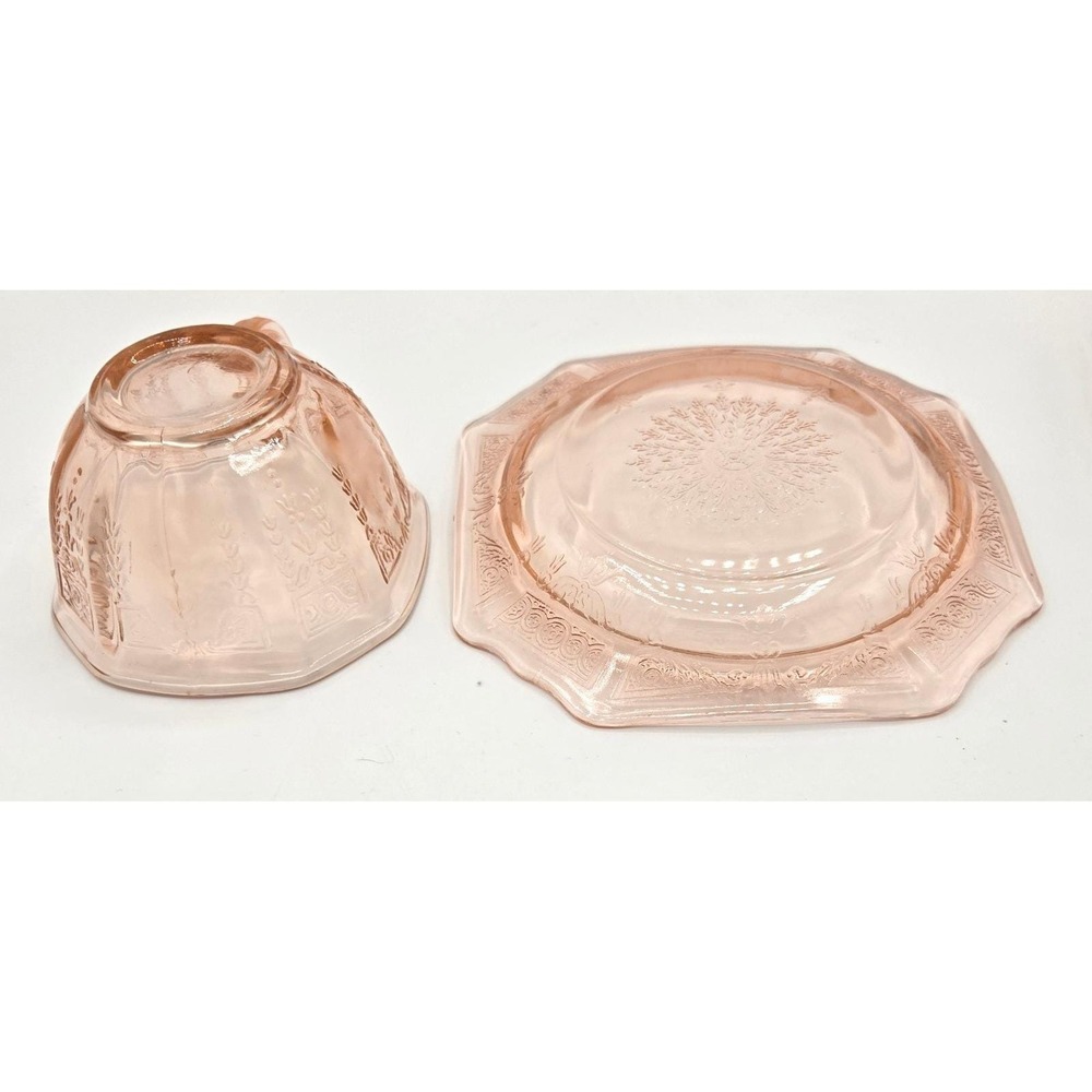 Vintage Hocking Glass "Princess" Pink Depression Glass Set (5 C/S)‎ - Picture 6 of 8